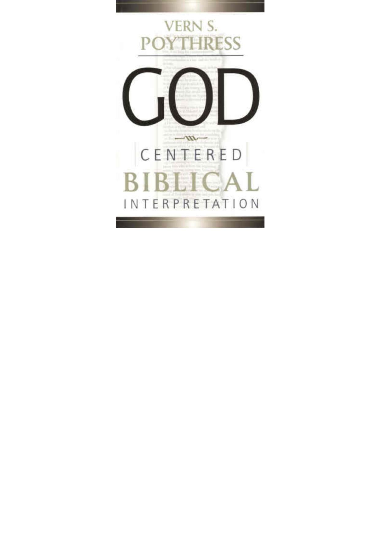 God-Centered Biblical Interpretation