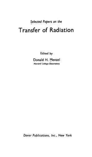 Selected Papers on the Transfer of Radiation