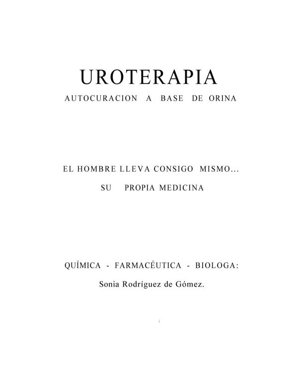 Uroterapia, Autocuracion a base de orina