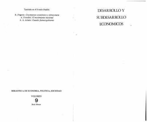 Desarrollo y subdesarrollo económicos