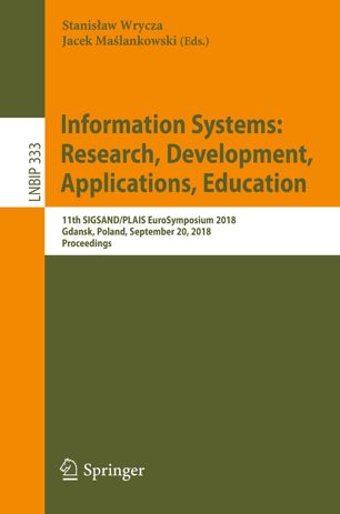 Information systems : researc, development, applications, education