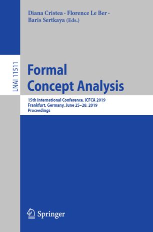 Formal Concept Analysis : 15th International Conference, ICFCA 2019, Frankfurt, Germany, June 25-28, 2019, Proceedings