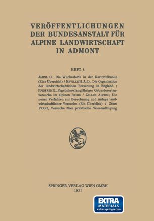 Veröffentlichungen der Bundesanstalt Für Alpine Landwirtschaft in Admont