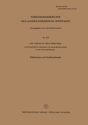 Einkommen und textilverbrauch.