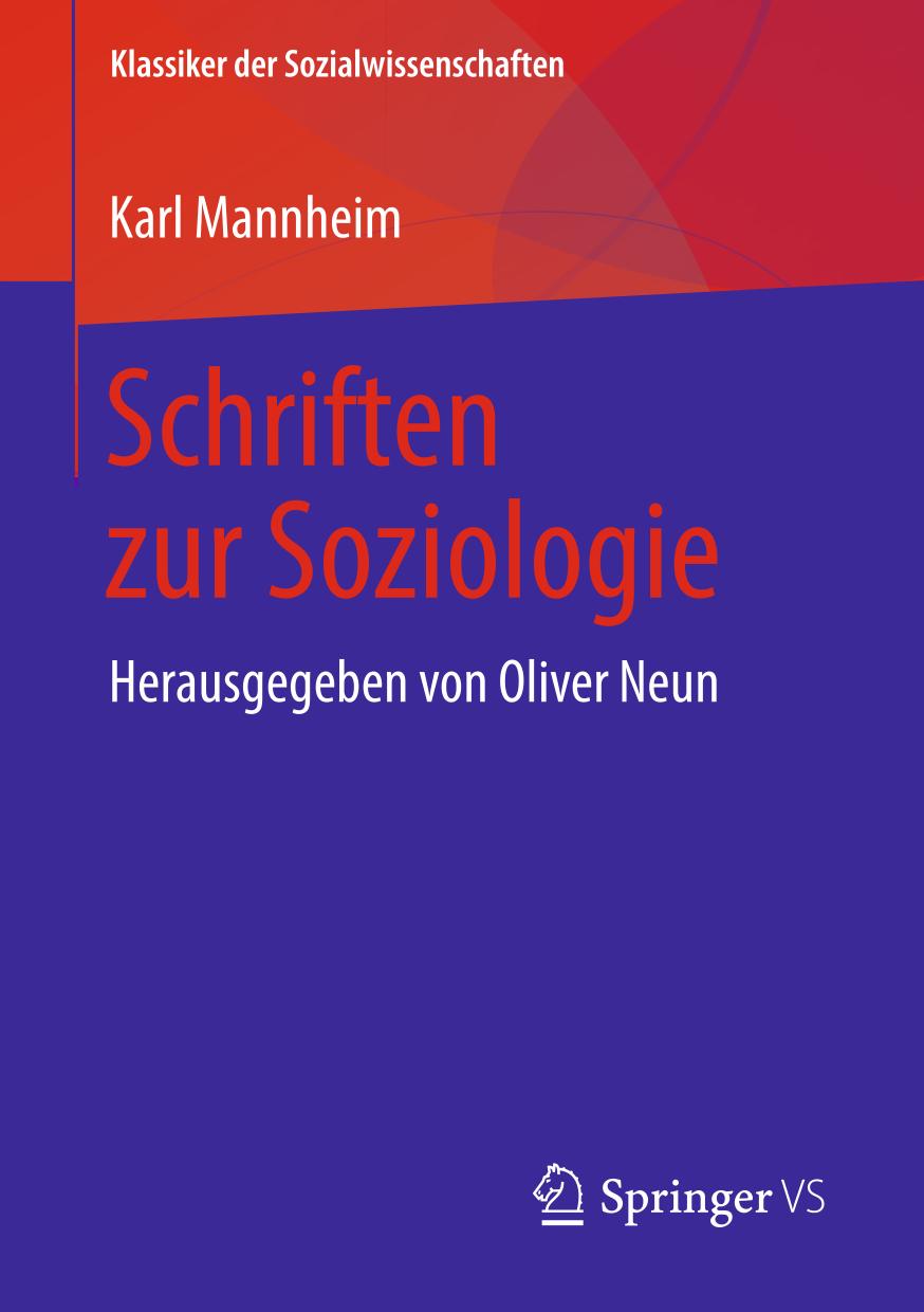 Schriften zur Soziologie