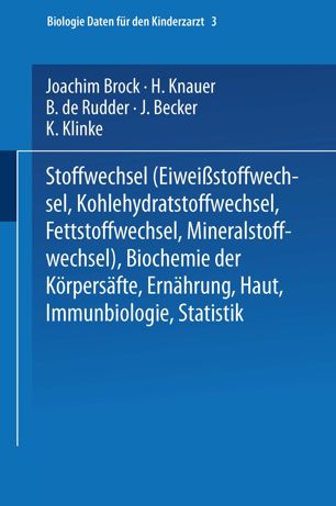 Stoffwechsel (Eiweissstoffwechsel · Kohlehydratstoffwechsel · Fettstoffwechsel · Mineralstoffwechsel) — Biochemie der Körpersäfte — Ernährung — Haut — Immunbiologie — Statistik