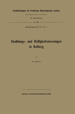 Strahlungs- und Helligkeitsmessungen in Kolberg