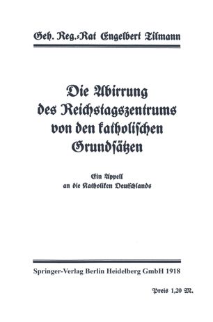 Die Abirrung des Reichstagszentrums von den katholischen Grundsätzen: Ein Appell an dei Katholiken Deutschlands