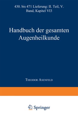 Handbuch der Gesamten Augenheilkunde