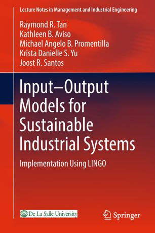 Input-Output Models for Sustainable Industrial Systems : implementation using LINGO