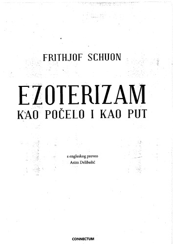 Ezoterizam kao pocelo i kao put