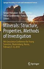 Minerals : Structure, Properties, Methods of Investigation : 9th Geoscience Conference for Young Scientists, Ekaterinburg, Russia, February 5-8, 2018