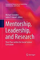 Mentorship, leadership, and research : their place within the social science curriculum