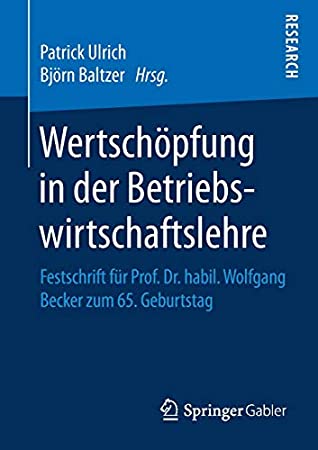 Wertschöpfung in Der Betriebswirtschaftslehre