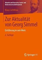 Zur Aktualit�t Von Georg Simmel