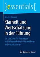 Klarheit Und Wertsch�tzung in Der F�hrung