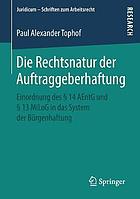 Die Rechtsnatur Der Auftraggeberhaftung