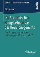 Die Sachentscheidungsbefugnisse Des Revisionsgerichts