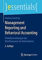 Management Reporting Und Behavioral Accounting