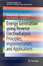 Energy Generation Using Reverse Electrodialysis