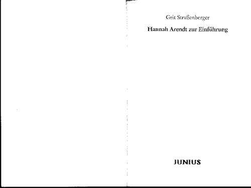 Hannah Arendt zur Einführung