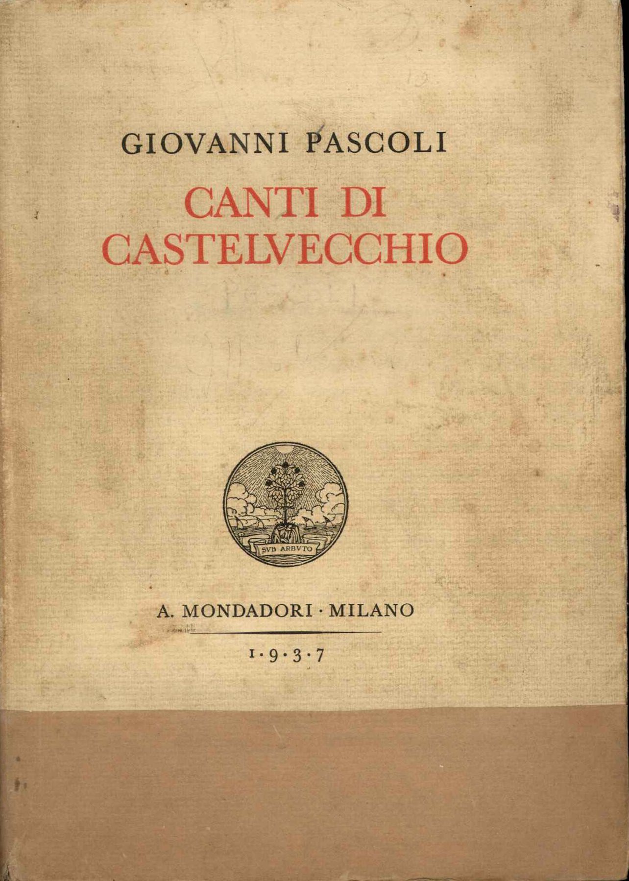 Dai canti di Castelvecchio