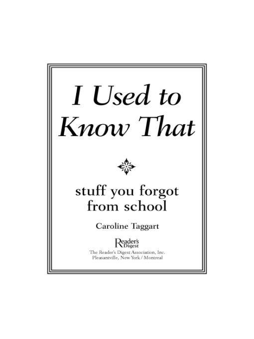 I Used to Know That: Stuff You Forgot From School