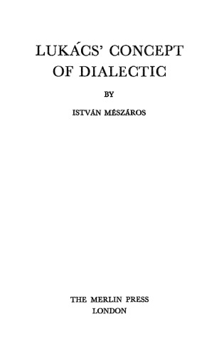 Lukacs's Concept of Dialectic