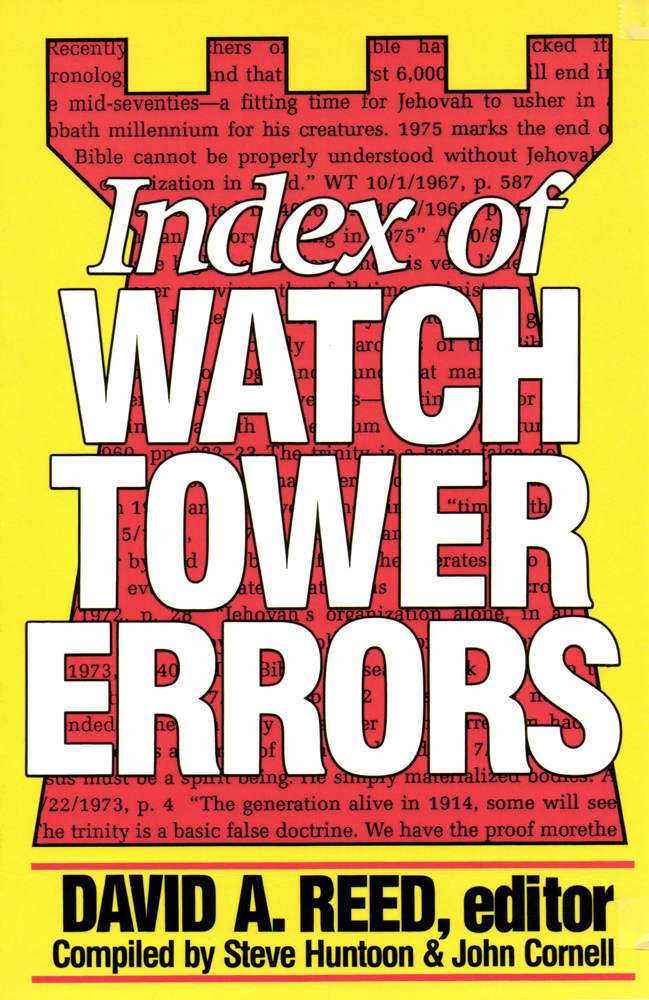 Index of Watchtower Errors 1879 to 1989