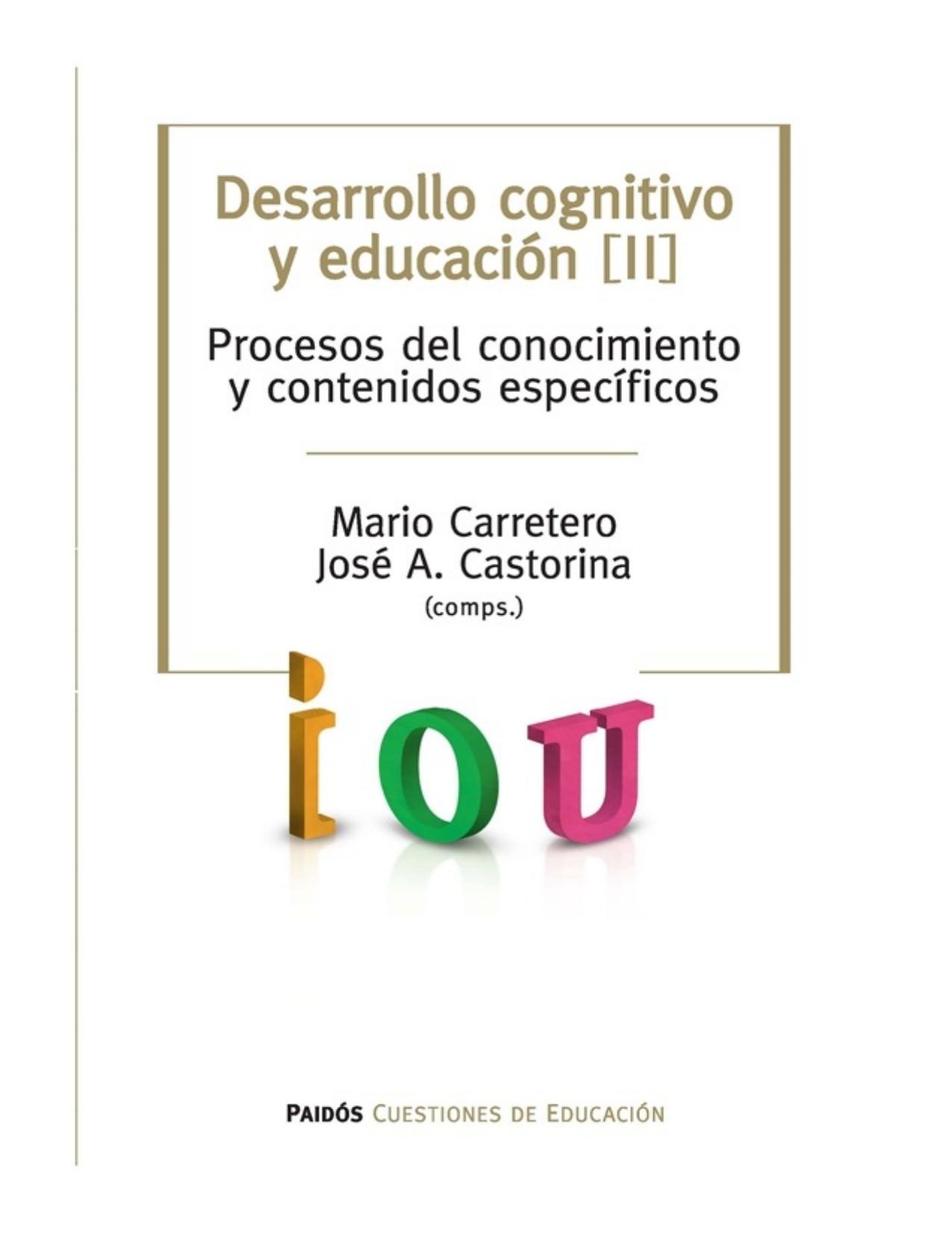 Desarrollo cognitivo y educación. Tomo 2 (Spanish Edition)