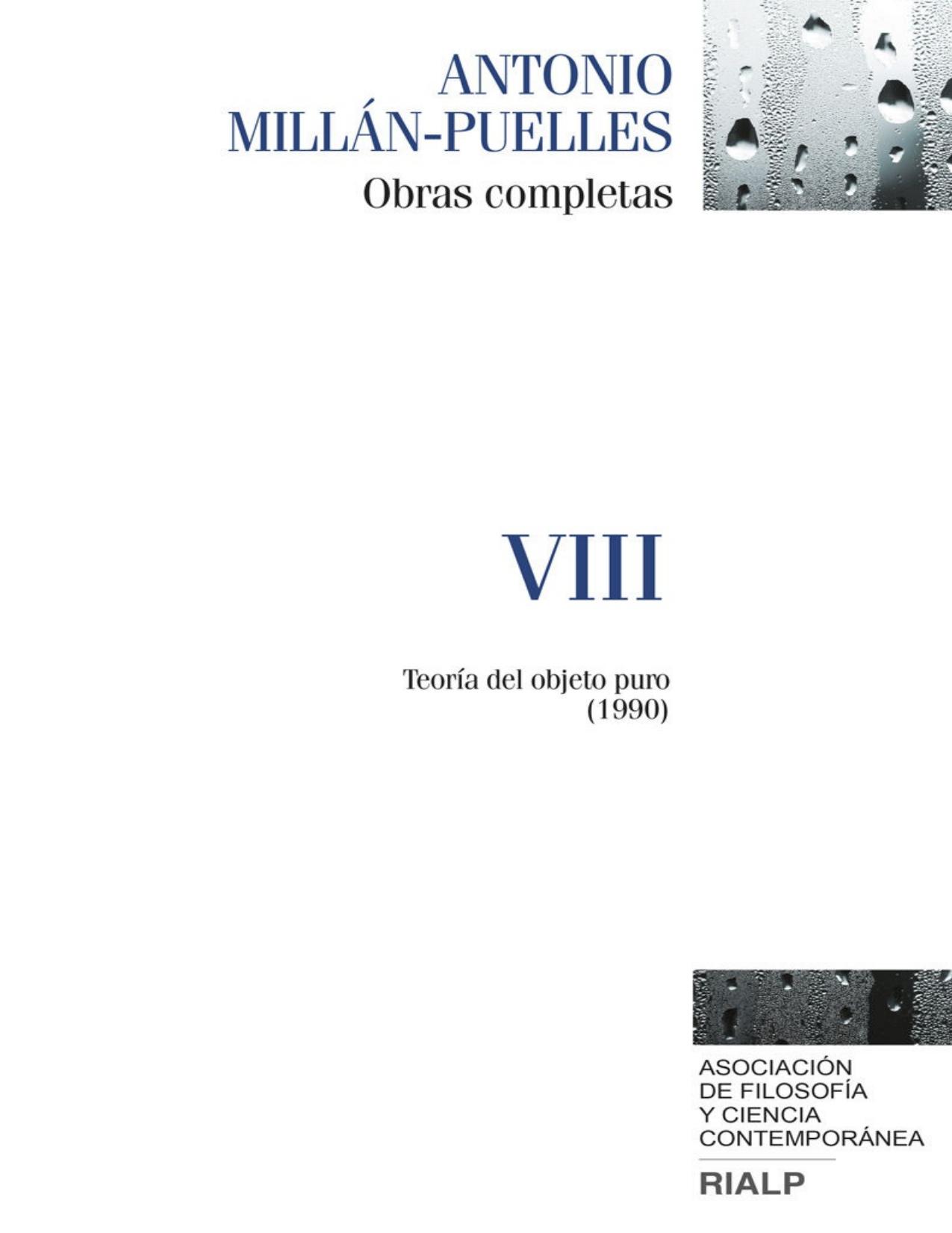 Obras completas de Millán-Puelles VIII (Spanish Edition)