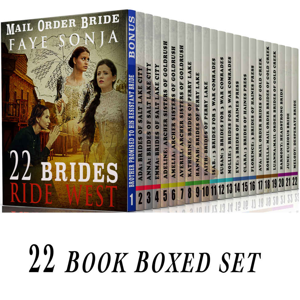 Mail Order Bride 22 Book Boxed set: 22 Brides Ride West :CLEAN Western Historical Romance Series Bundle