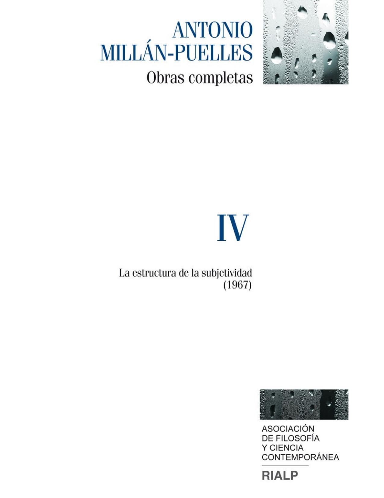 Obras completas de Millán-Puelles IV(Spanish Edition)