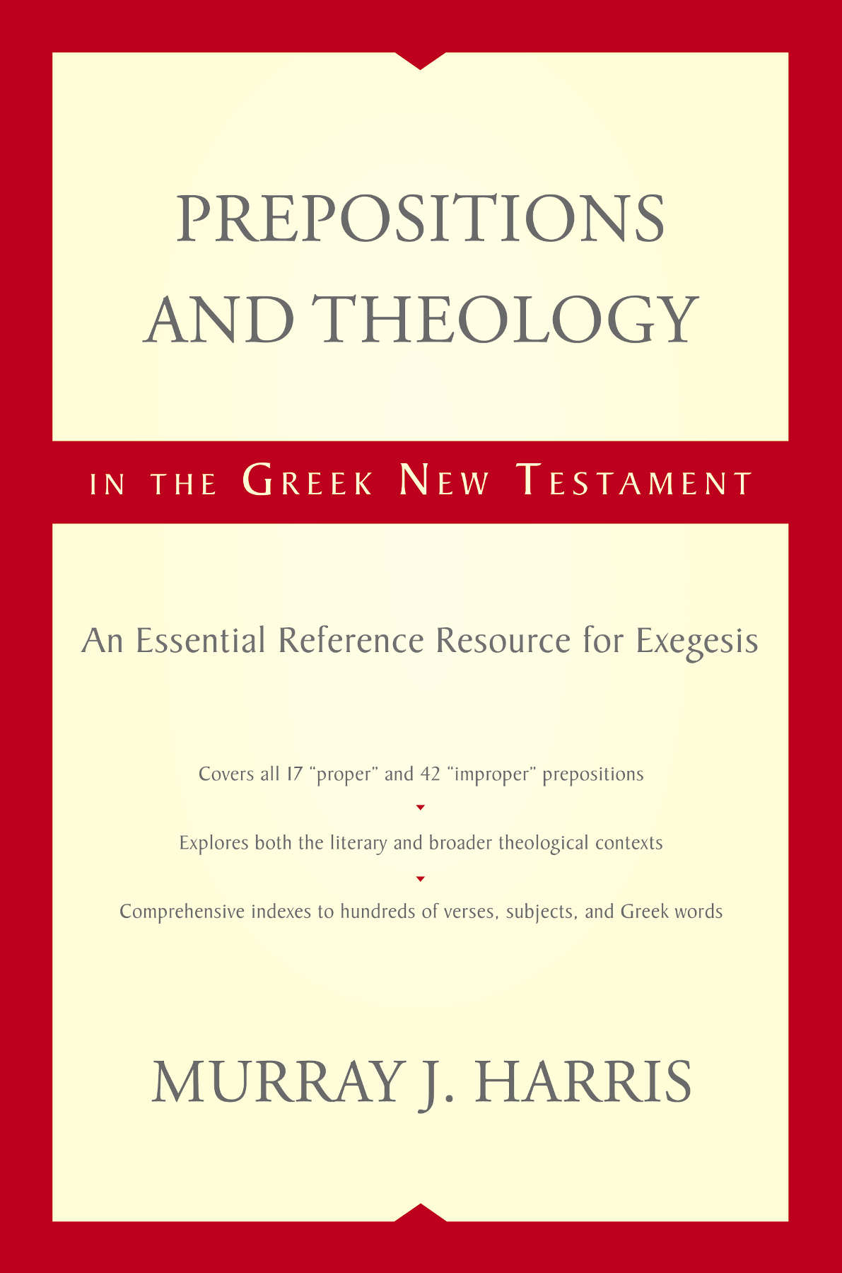 Prepositions and Theology in the Greek New Testament: An Essential Reference Resource for Exegesis