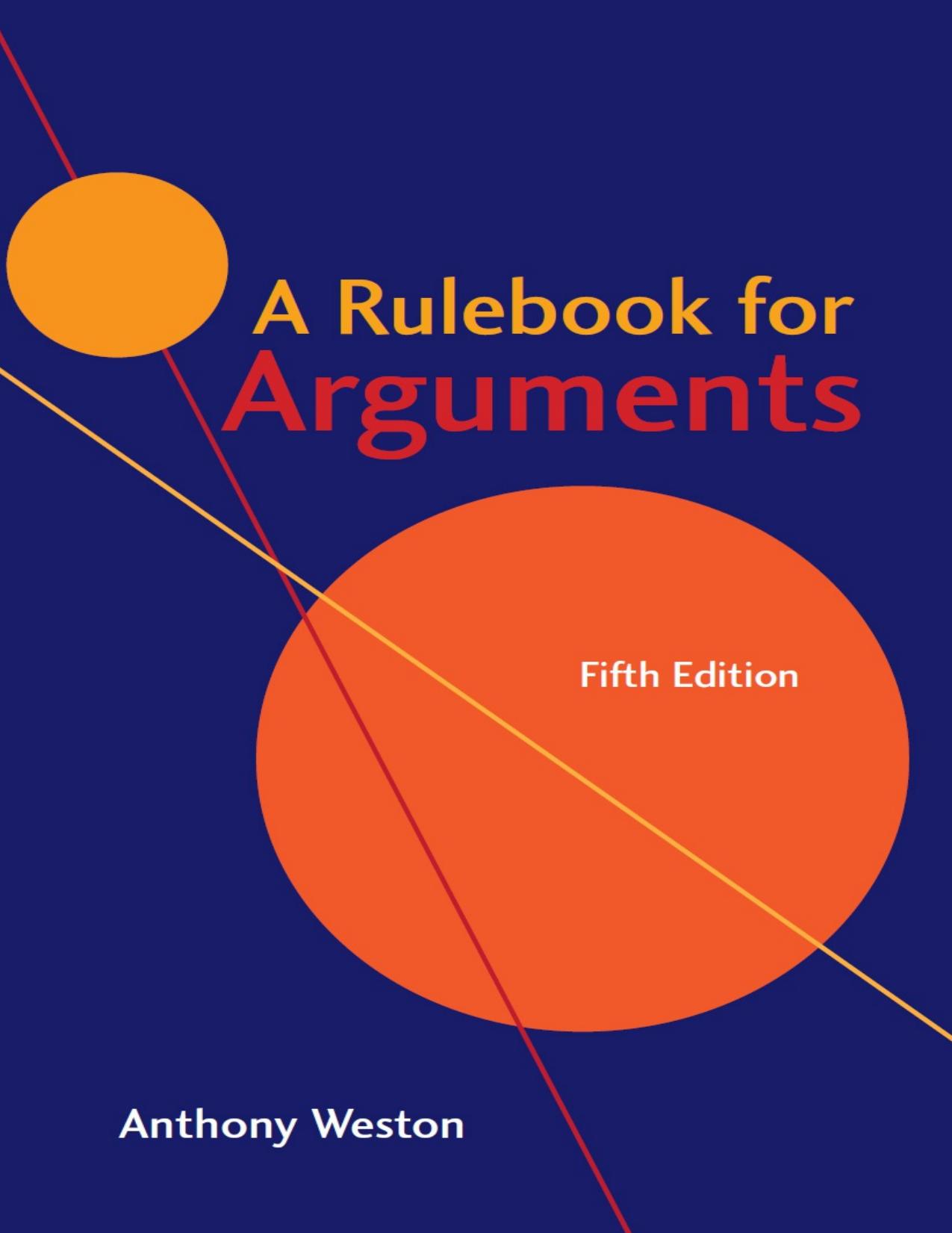 A Rulebook for Arguments (Fifth Edition)