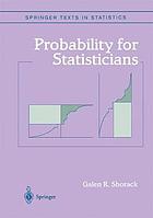 Probability for statisticians