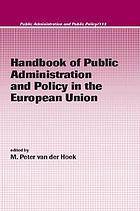 Handbook of public administration and policy in the European Union