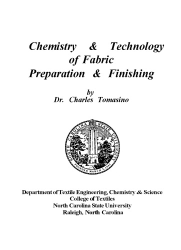 Chemistry & technology of fabric preparation & finishing