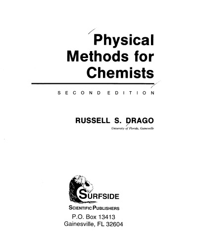 Physical Methods for Chemists