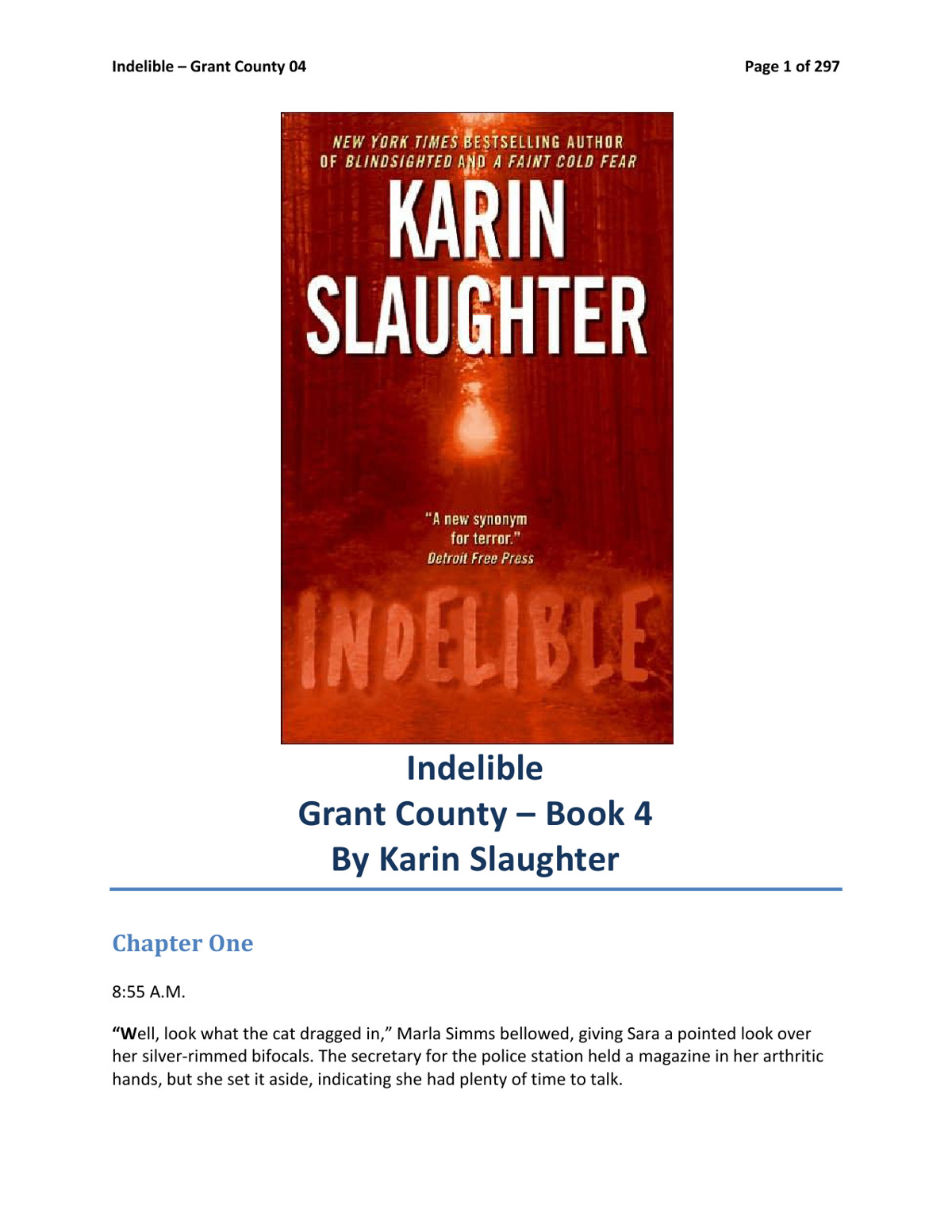 Indelible : a novel