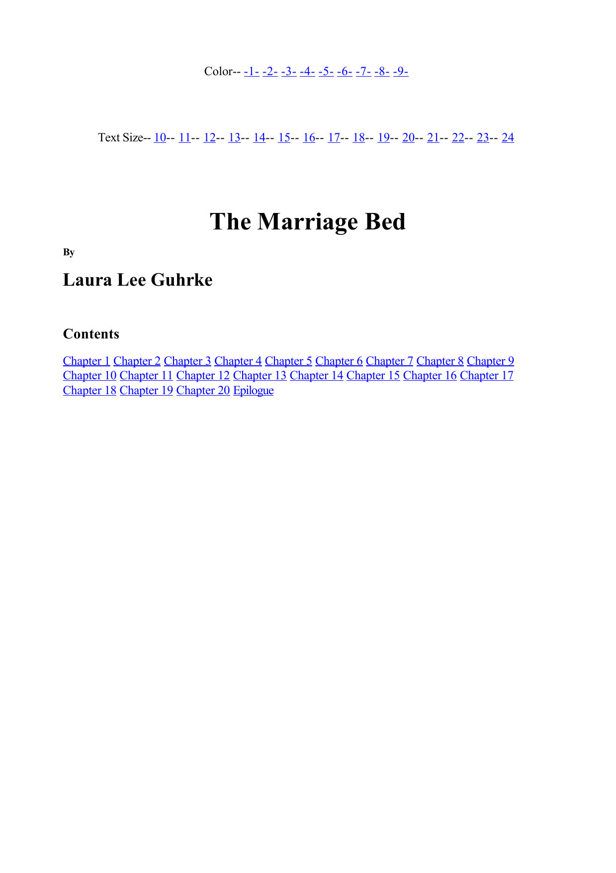 The Marriage Bed