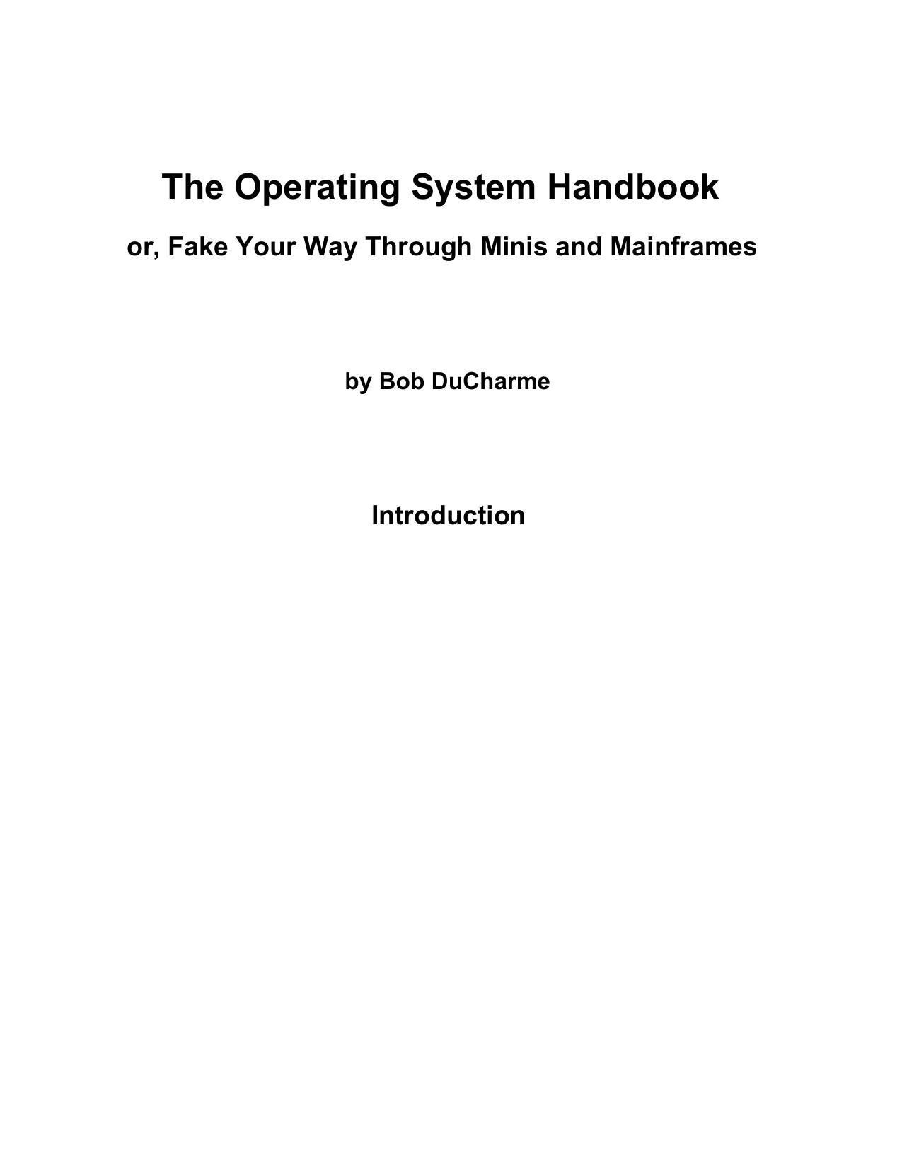 The Operating Systems Handbook