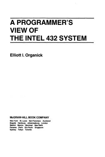 Programmer's View of the Intel 432 System