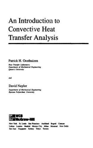 An Introduction to Convective Heat Transfer Analysis