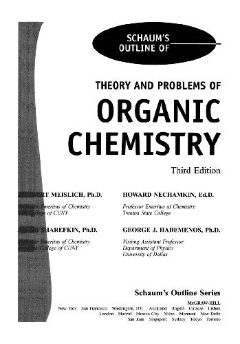 Schaum's Outline of Organic Chemistry