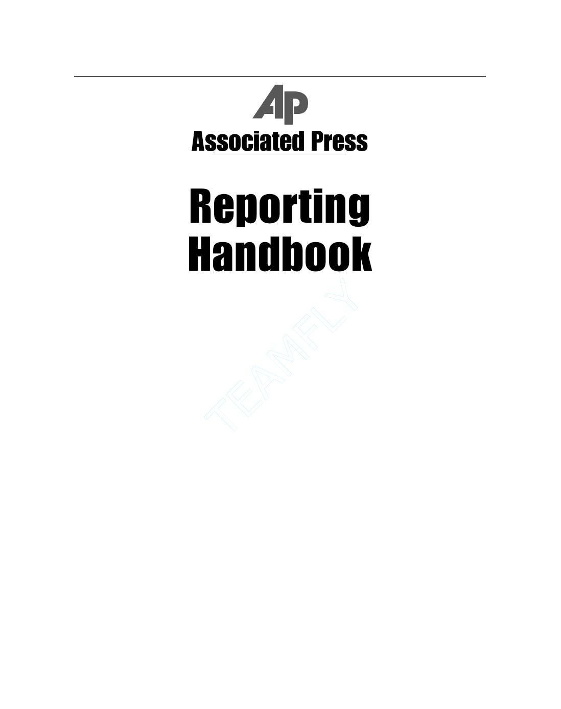 Associated Press Reporting Handbook