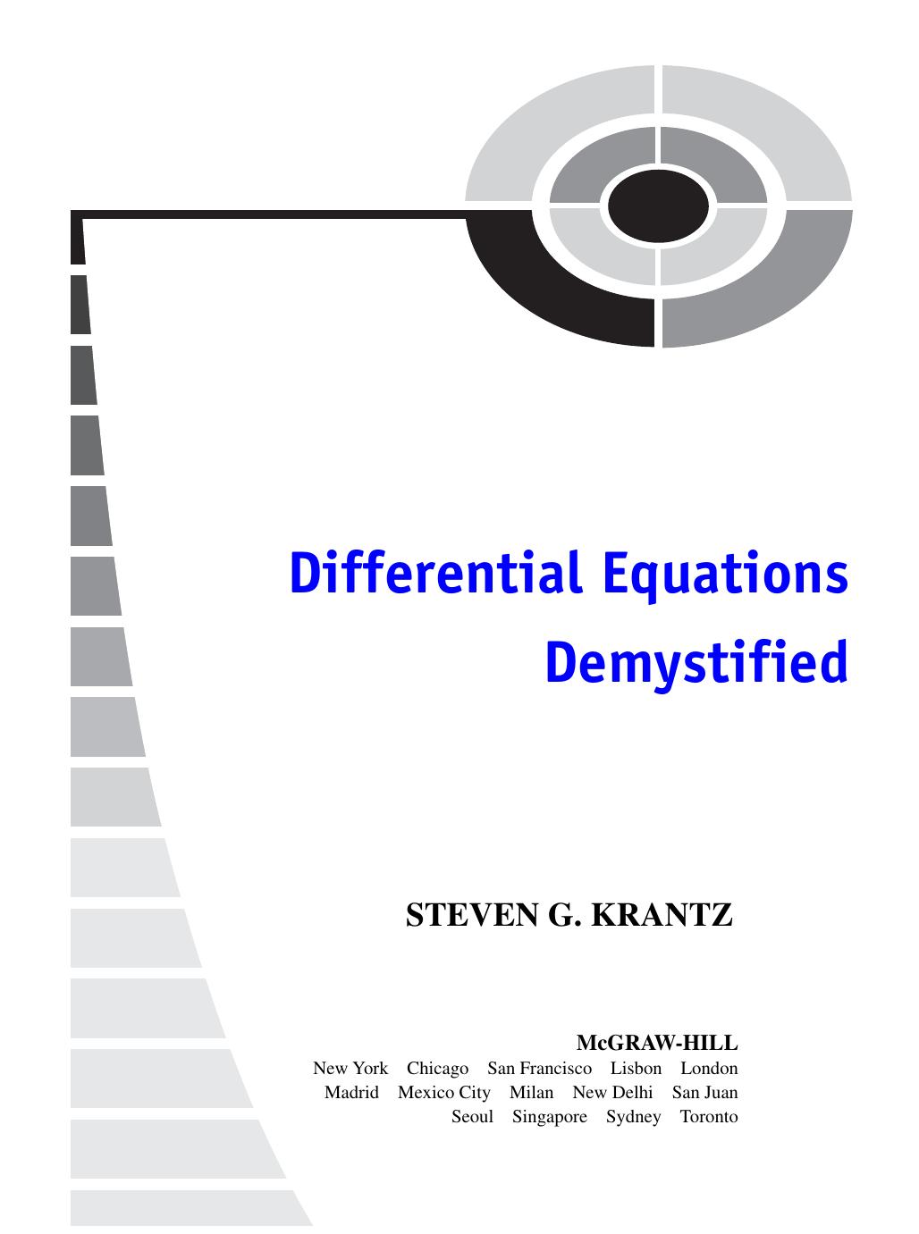 Differential Equations Demystified