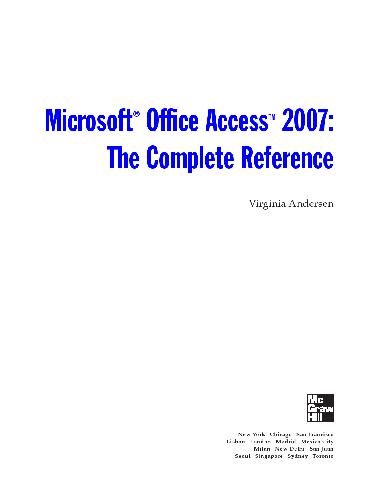 Microsoft Office Access 2007