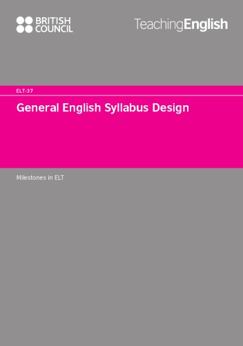 General English Syllabus Design