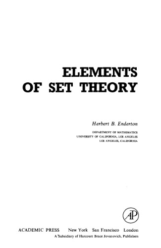 Elements of Set Theory